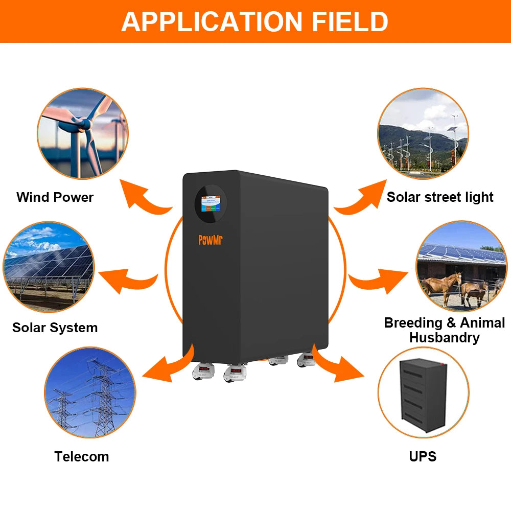 PowMr 48V LiFePO4 Battery 51.2V 316Ah 15KWH